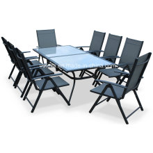 8 Piece Aluminum Teslin Garden Outdoor Dining Set